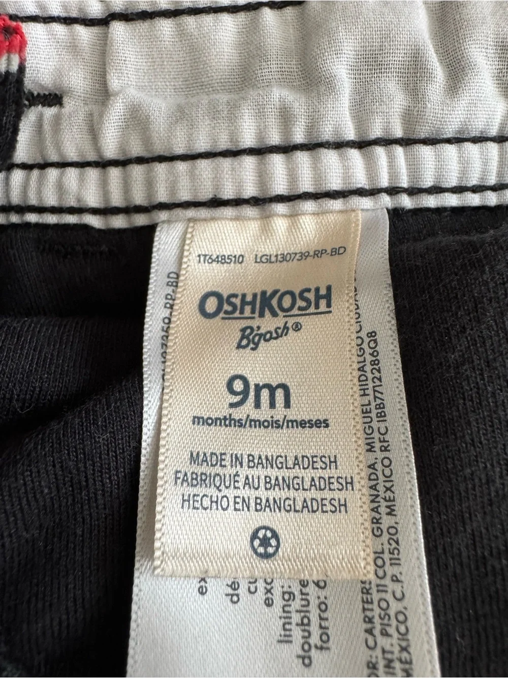 OshKosh B'gosh Black Corduroy Overalls with Red Train Embroidery